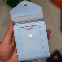 Garbalia Peru Vegan Deri Bozuk Para Gözlü Bol Kartlıklı Mini Bebe Mavisi Kadın Cüzdanı - Görsel 6
