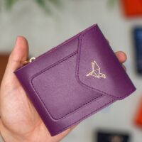 Garbalia Peru Vegan Deri Bozuk Para Gözlü Bol Kartlıklı Mini Mürdüm Kadın Cüzdanı