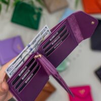 Garbalia Peru Vegan Deri Bozuk Para Gözlü Bol Kartlıklı Mini Mürdüm Kadın Cüzdanı - Görsel 2