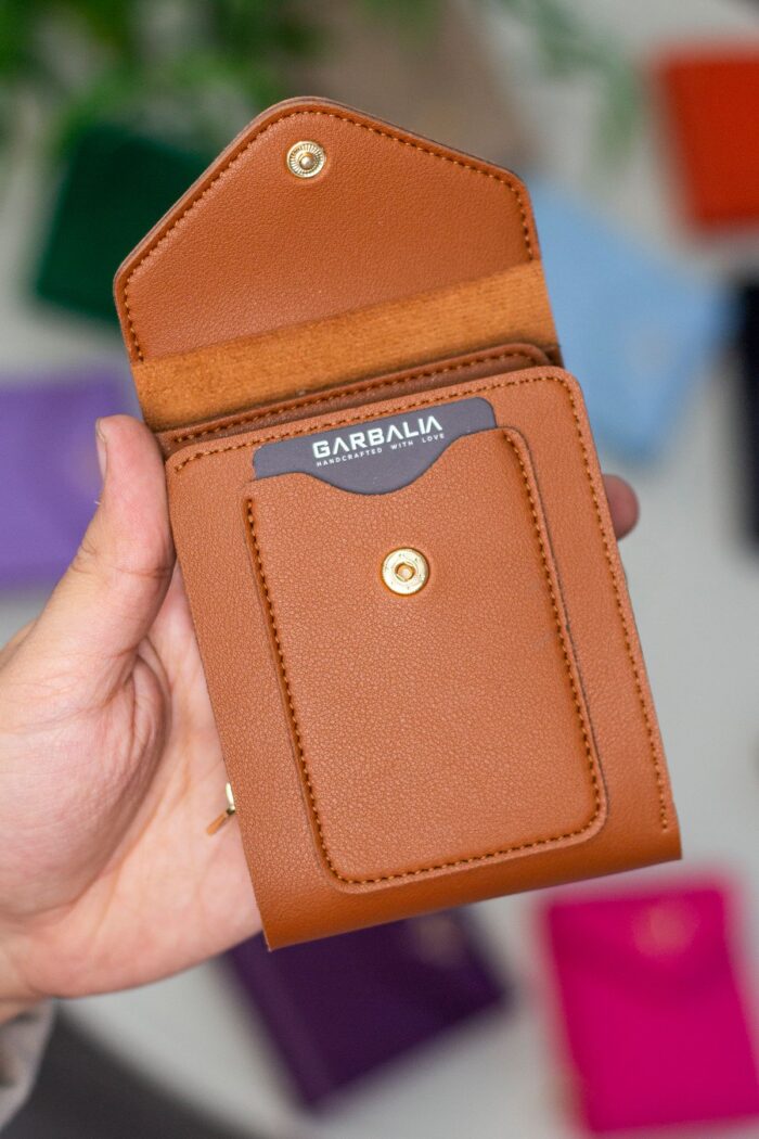 Garbalia Peru Vegan Deri Bozuk Para Gözlü Bol Kartlıklı Mini Taba Kadın Cüzdanı - Görsel 5